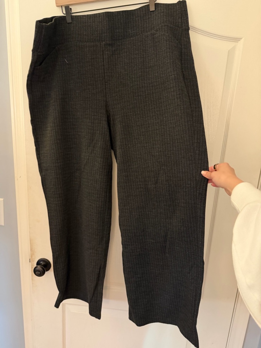torrid Charcoal Gray Wide-Leg Ponte Trousers